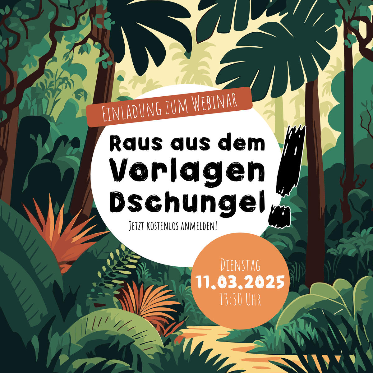 Einladung zum Webinar "Raus aus dem Vorlagendschungel!"