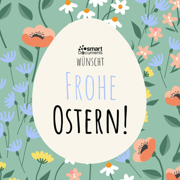 Vektorgrafik: Osterei und Blumen