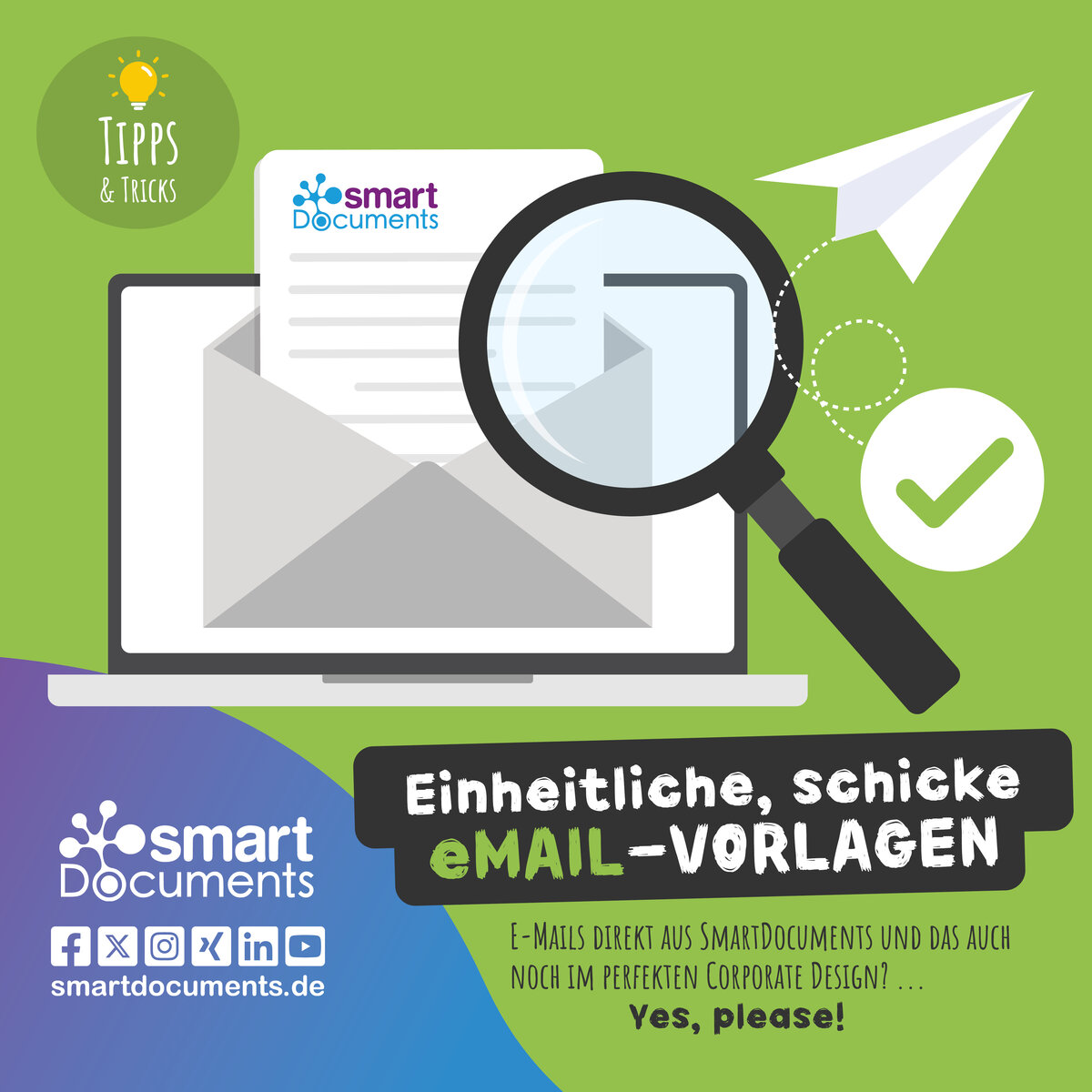 Vektorgrafik: Bildschirm mit E-Mail-Dokument