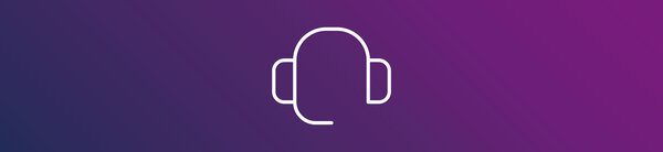 Symbolgrafik mit Headset f&uuml;r laufenden Support, Anwenderbetreuung und technische Unterst&uuml;tzung nach Projektabschluss.