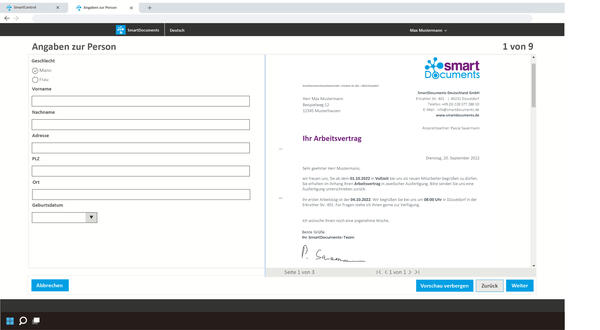Bild vergr&ouml;&szlig;ern: smartWizard: Im smartWizard werden die Daten per einfachem Fragedialog ermittelt.