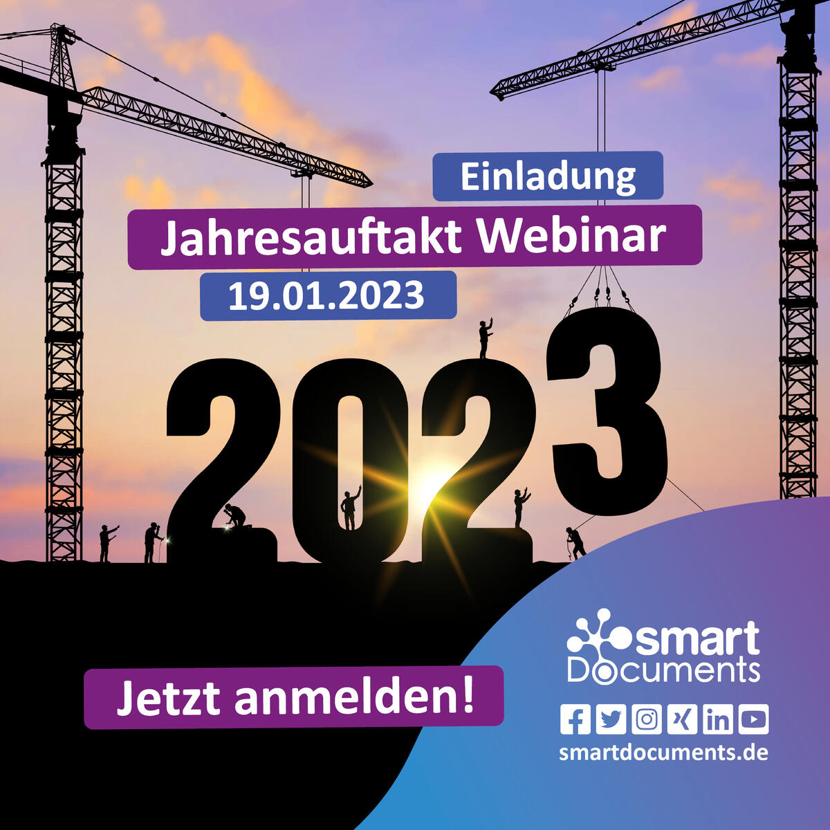 Einladung zum Jahresauftaktwebinar am 19.01.2023 - Jetzt anmelden!