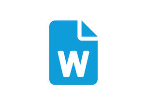 Icon DOCX-Datei blau als Vektorgrafik