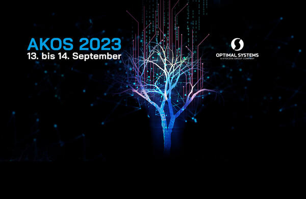 AKOS 2023: Ihr Event f&uuml;r die &Ouml;ffentliche Verwaltung
13. bis 14.09.2023, Hannover
OPTIMAL SYSTEMS