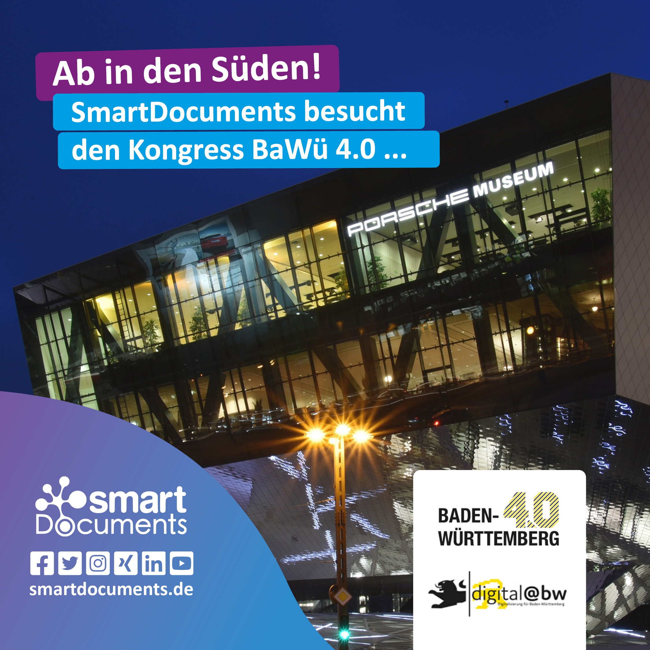 Ab in den S&uuml;den! SmartDocuments besucht den Kongress Baden-W&uuml;rttemberg 4.0
